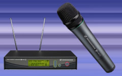 Micr&oacute;fonos Sennheiser ew 335 G2 y cuellos flexibles